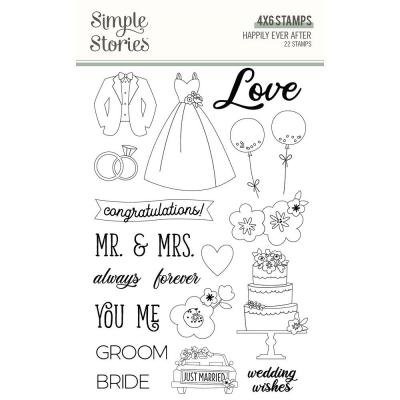 Simple Stories Happily Ever After Clear Stamps - Happily Ever After